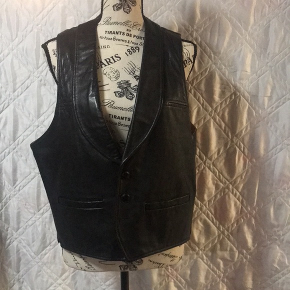 Western Black Vest Vintage measurements in pictures seems like a M - Picture 1 of 13